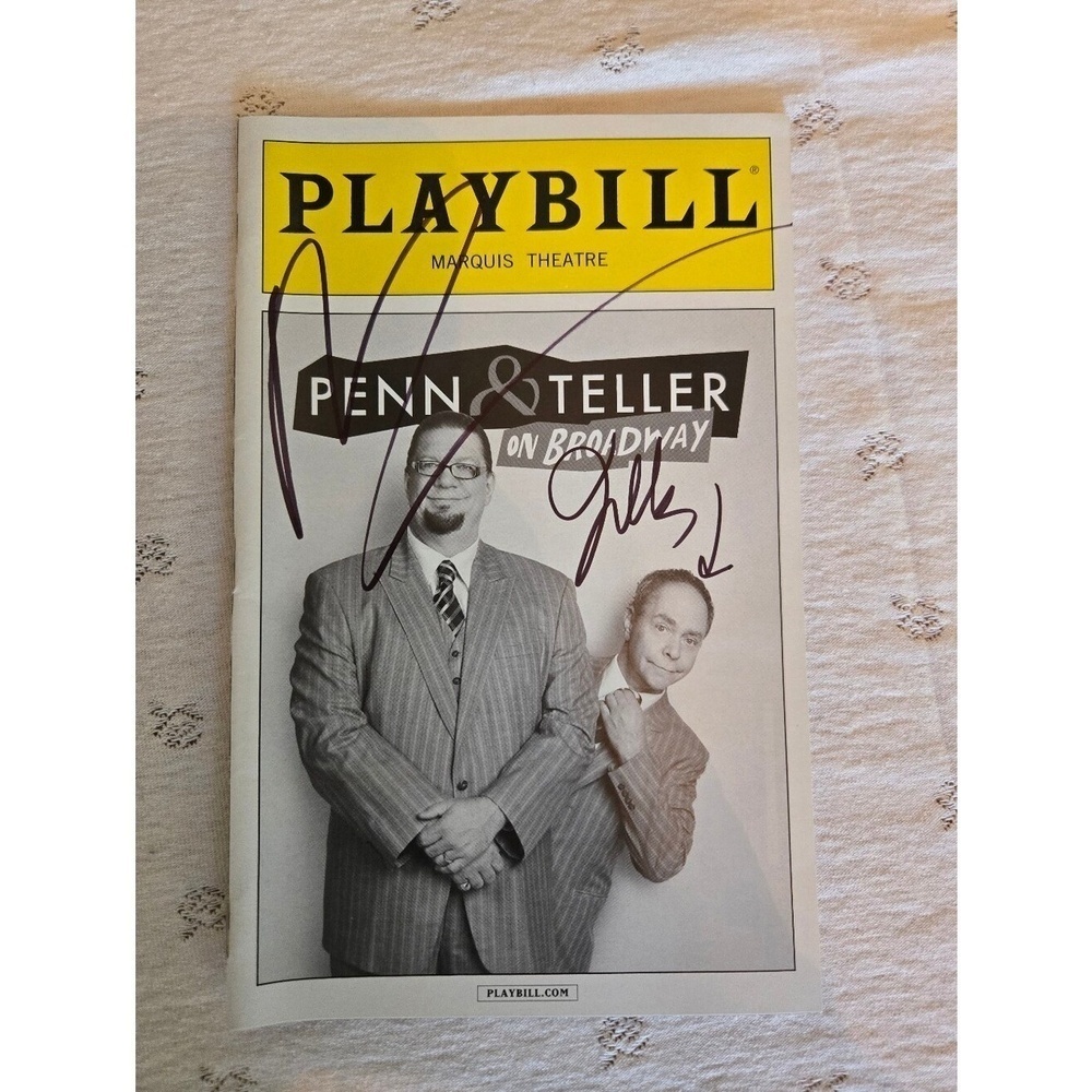 Playbill Penn & Teller on Broadway - Signed by both